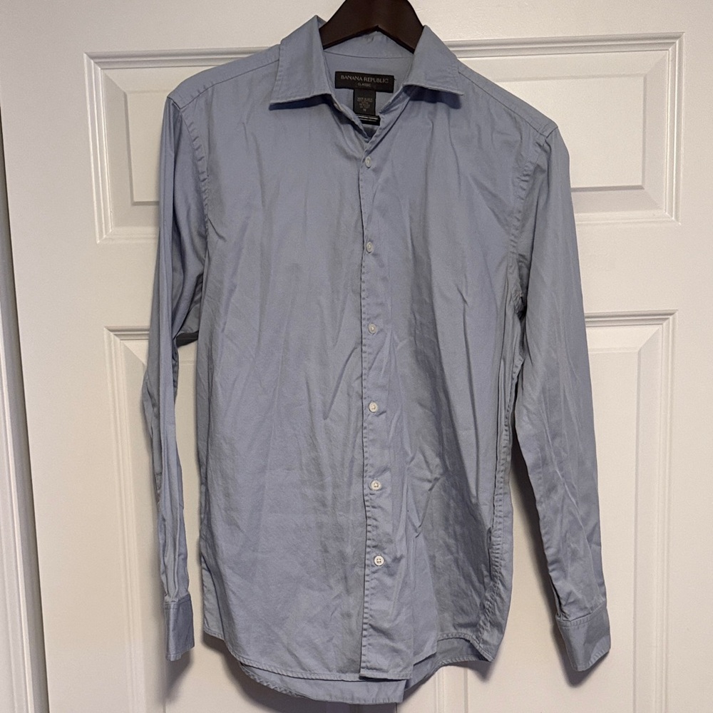 Banana Republic Men's Blue Dress Shirt